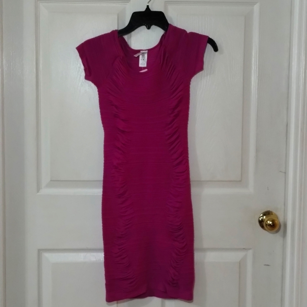 Sexy Stretchy Cut-out Back Dress Purple